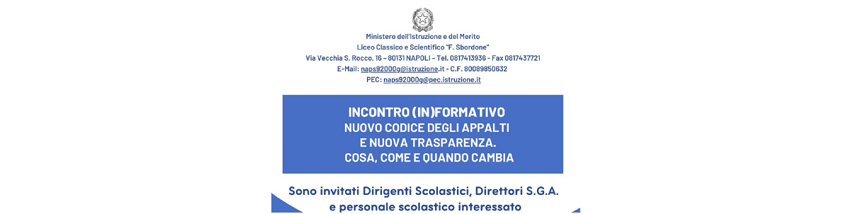 Incontro (in)formativo Nuovo Codice degli Appalti e nuova trasparenza. 22 Maggio 2023